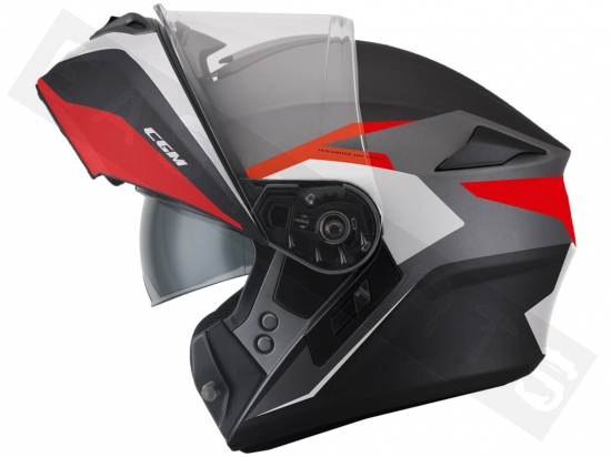 Modular Helmet CGM 508G Dresda Matt Black/ Red (double visor)